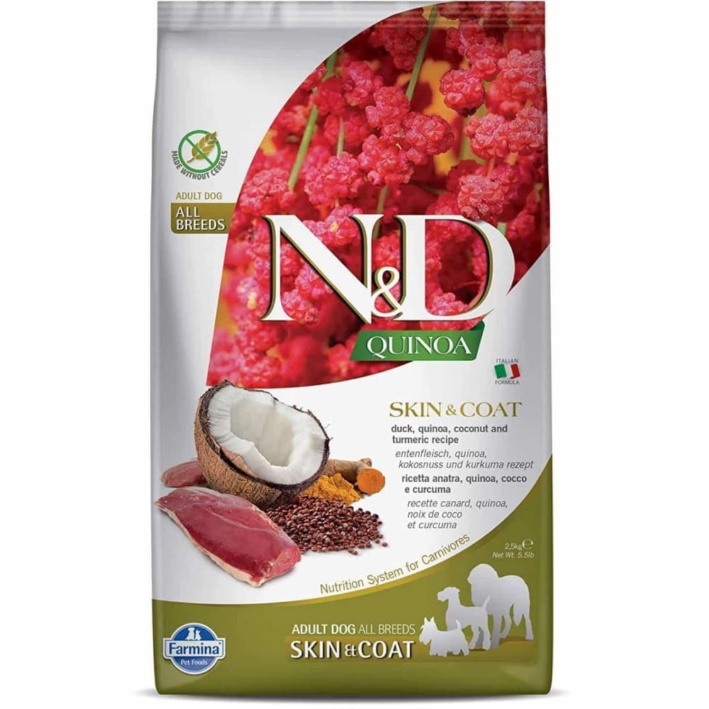Farmina N&D Quinoa Duck Coconut & Turmeric Skin & Coat Grain Free Medium and Maxi Dog Dry Food - Image 2