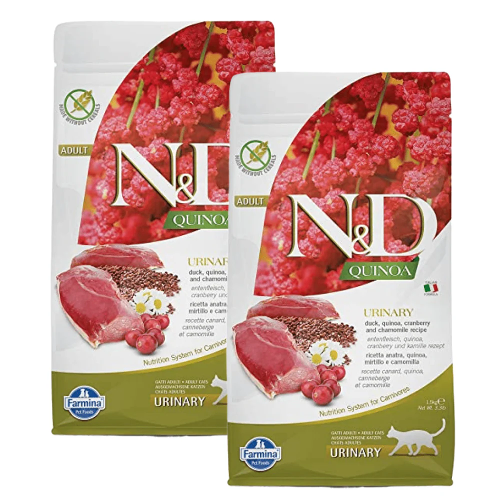Farmina N&D Quinoa Duck Cranberry & Chamomile Grain Free Urinary Adult Cat Dry Food - Image 10