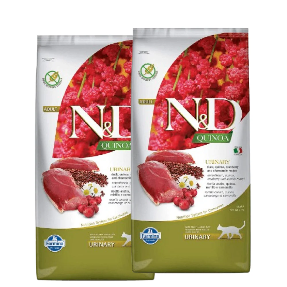 Farmina N&D Quinoa Duck Cranberry & Chamomile Grain Free Urinary Adult Cat Dry Food - Image 11