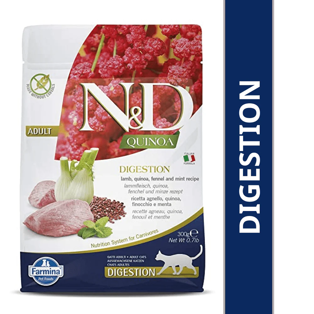 Farmina N&D Quinoa Lamb Mint & Fennel Grain Free Digestion Adult Dry Cat Food - Image 9