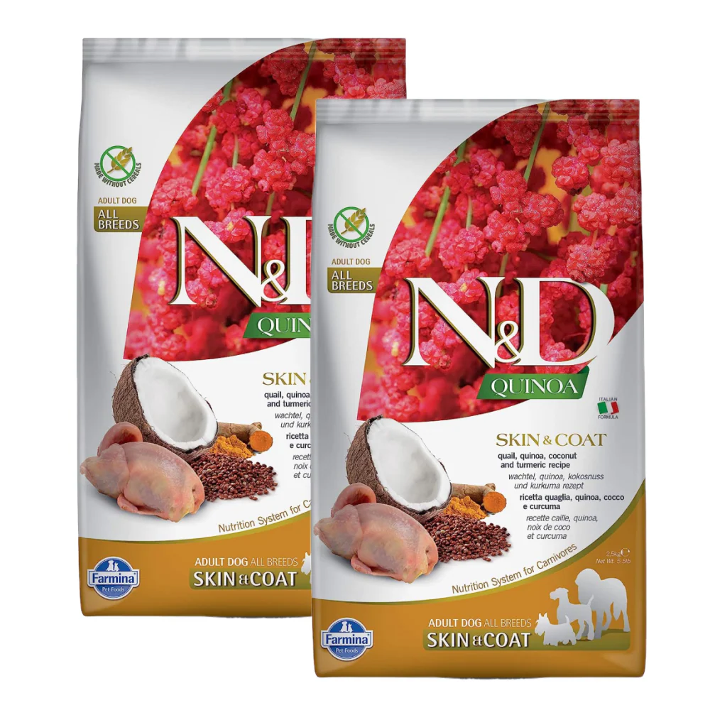 Farmina N&D Quinoa Quail Coconut & Turmeric Skin & Coat All Breed Dog Dry Food - Image 12