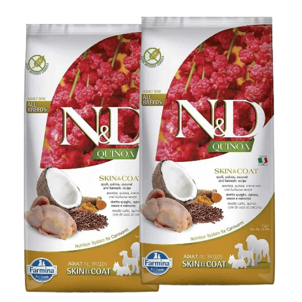 Farmina N&D Quinoa Quail Coconut & Turmeric Skin & Coat All Breed Dog Dry Food - Image 11