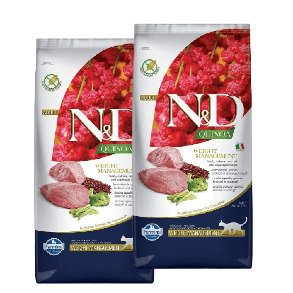 Farmina N&D Quinoa and Lamb Grain Free Weight Management Adult Cat Dry Food - Image 10