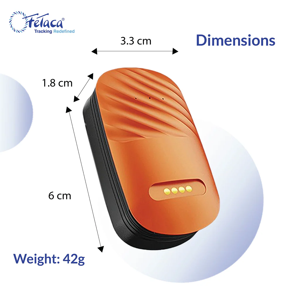 FeTaca Smart 4G GPS Tracker with Lifetime Free Tracking & 1 Year Data SIM Subscription for Dogs and Cats (Orange) - Image 5