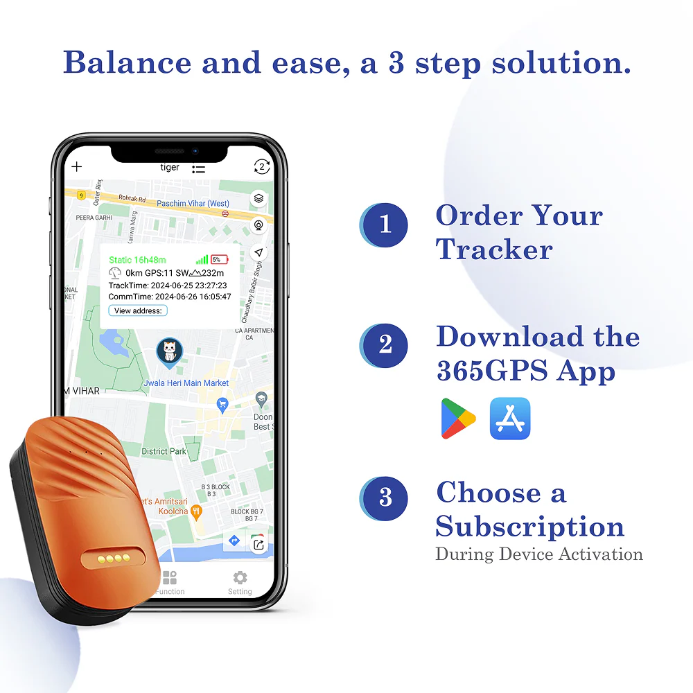 FeTaca Smart 4G GPS Tracker with Lifetime Free Tracking & 1 Year Data SIM Subscription for Dogs and Cats (Orange) - Image 8
