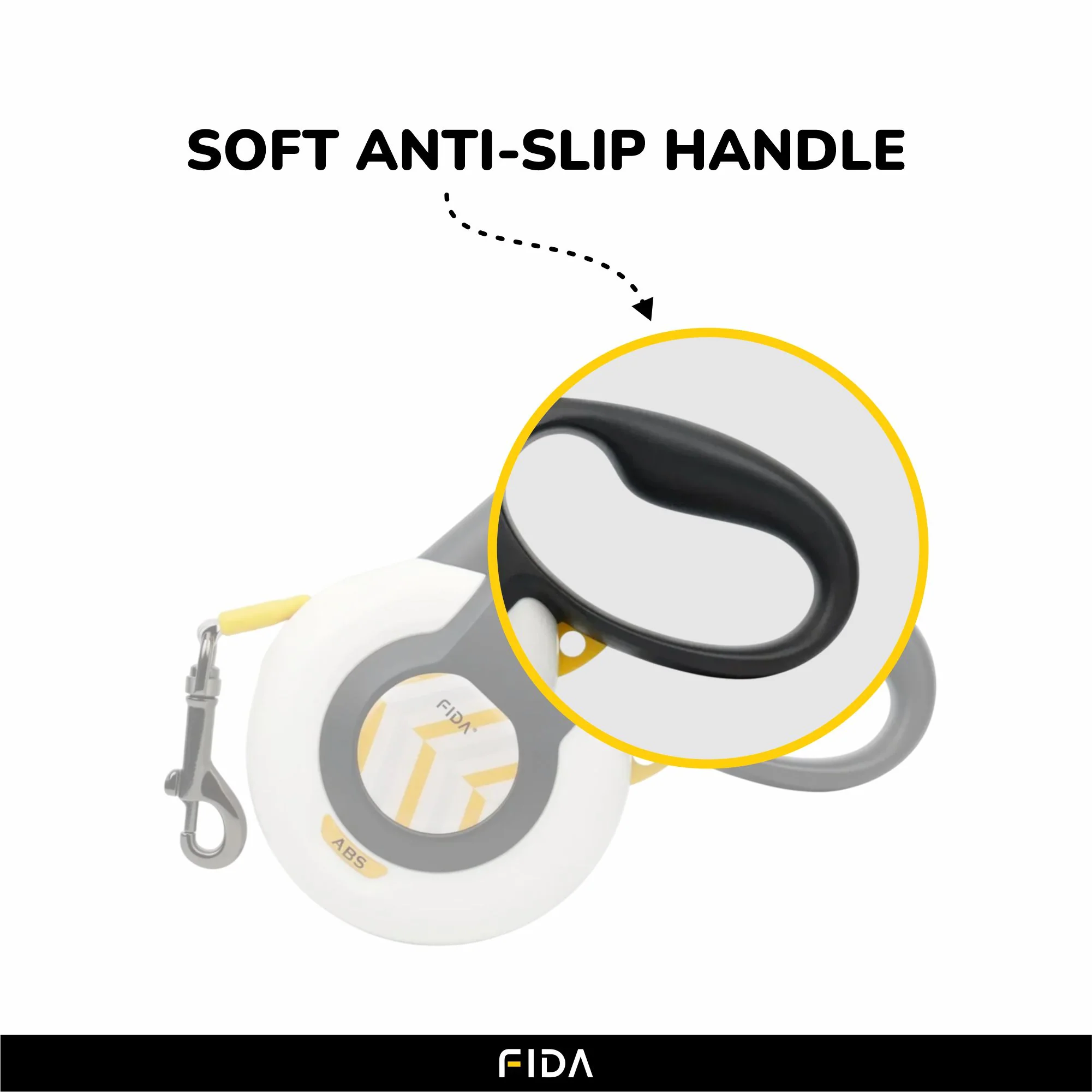 Fida Autobrake Retractable Leash for Dogs (White) - Image 4