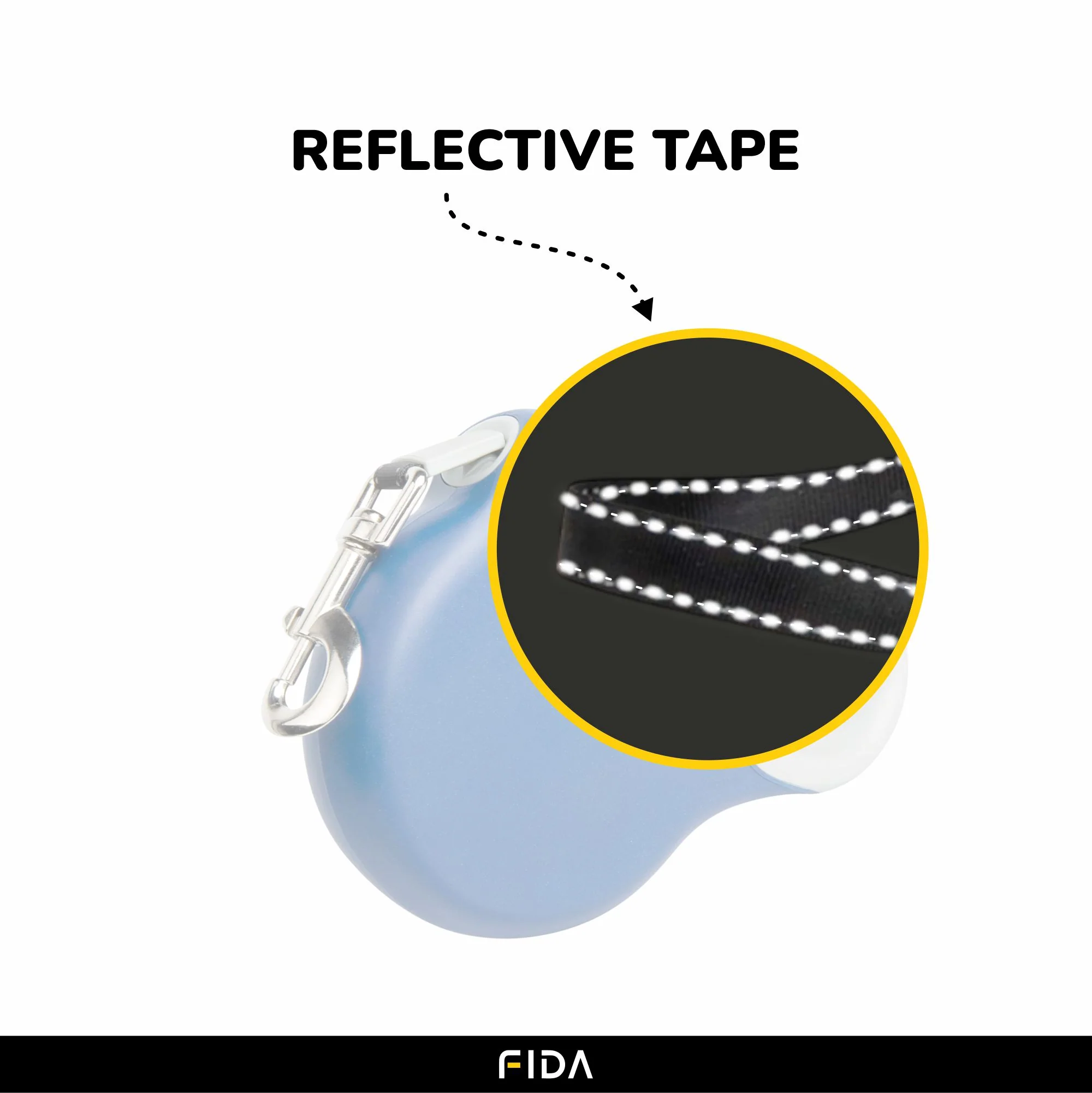 Fida Extra Retractable Leash for Dogs (Blue) - Image 3