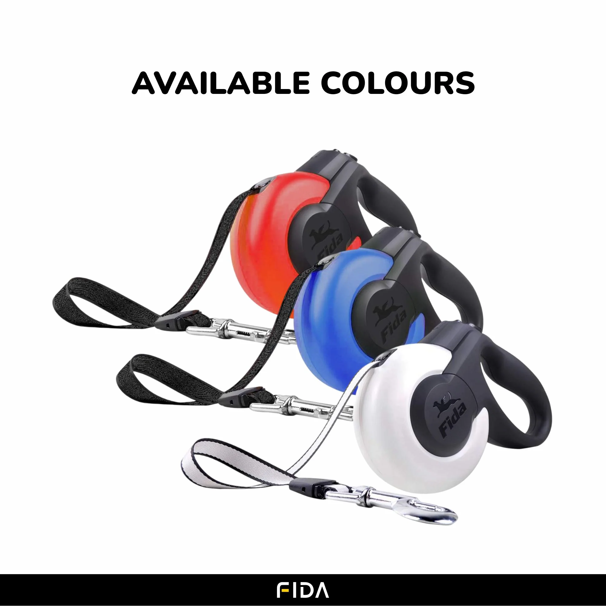 Fida Mars Retractable Leash for Dogs (Red) - Image 2