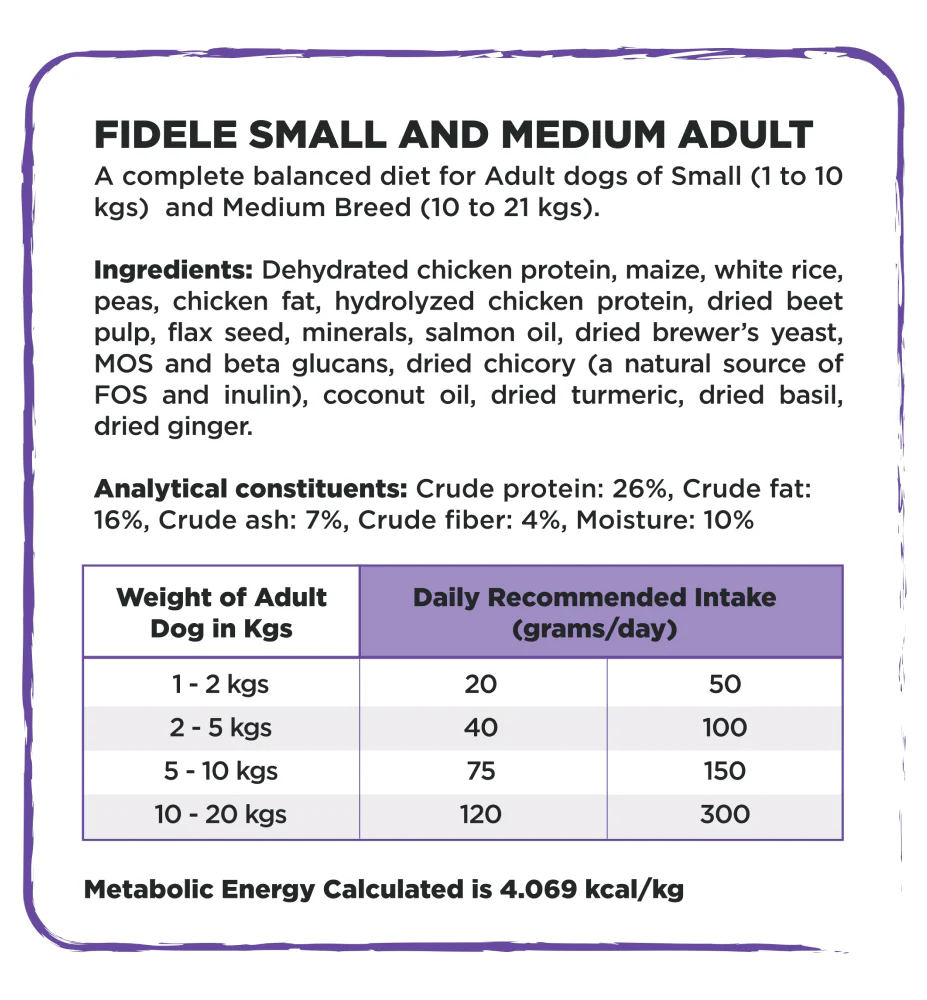 Fidele Plus Adult Small & Medium Dog Dry Food - Image 9