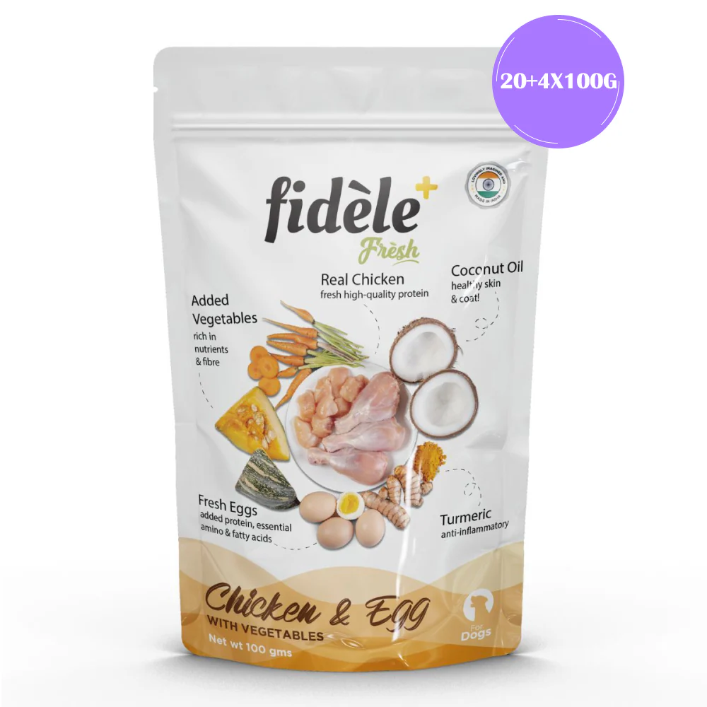 Fidele Plus Fresh Chicken & Egg with Vegetables Dog Wet Food - Image 19