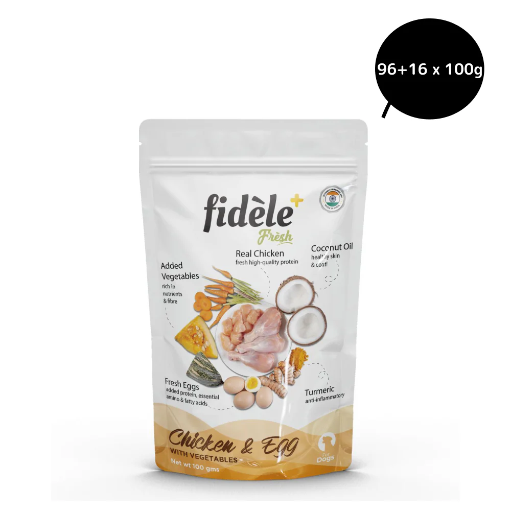 Fidele Plus Fresh Chicken & Egg with Vegetables Dog Wet Food - Image 18