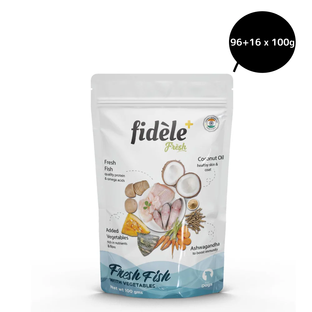 Fidele Plus Fresh Fish with Vegetables Dog Wet Food - Image 12