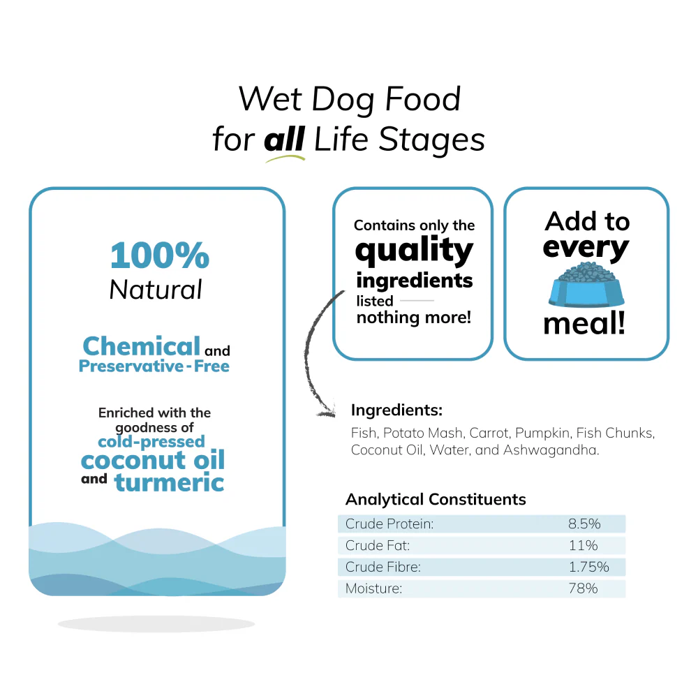 Fidele Plus Fresh Fish with Vegetables Dog Wet Food - Image 3