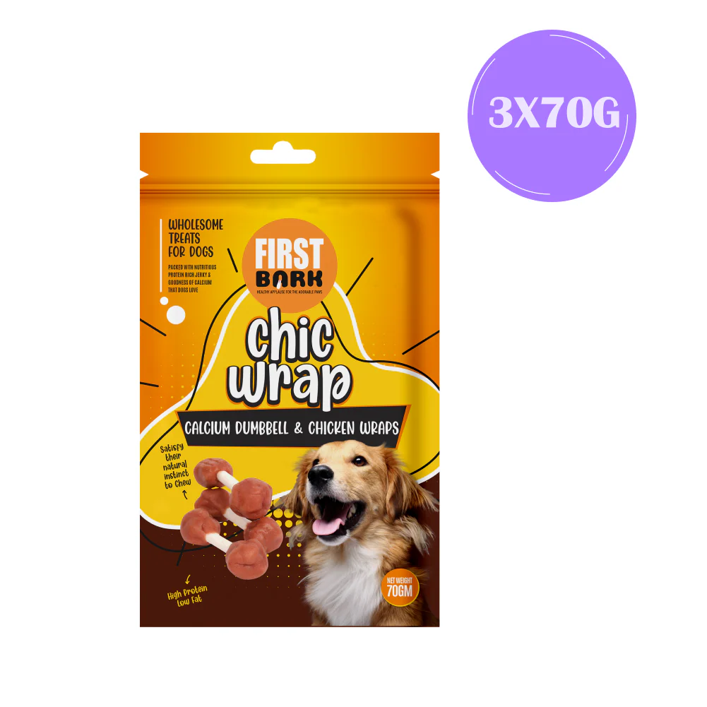 First Bark Calcium Dumbbell & Chicken Wrap Dog Treats - Image 3