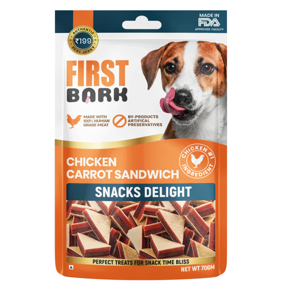 First Bark Chicken and Carrot Sandwich Jerky Dog Treat