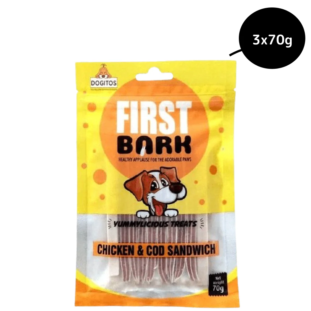 First Bark Chicken & Cod Sandwich Dog Treats - Image 5