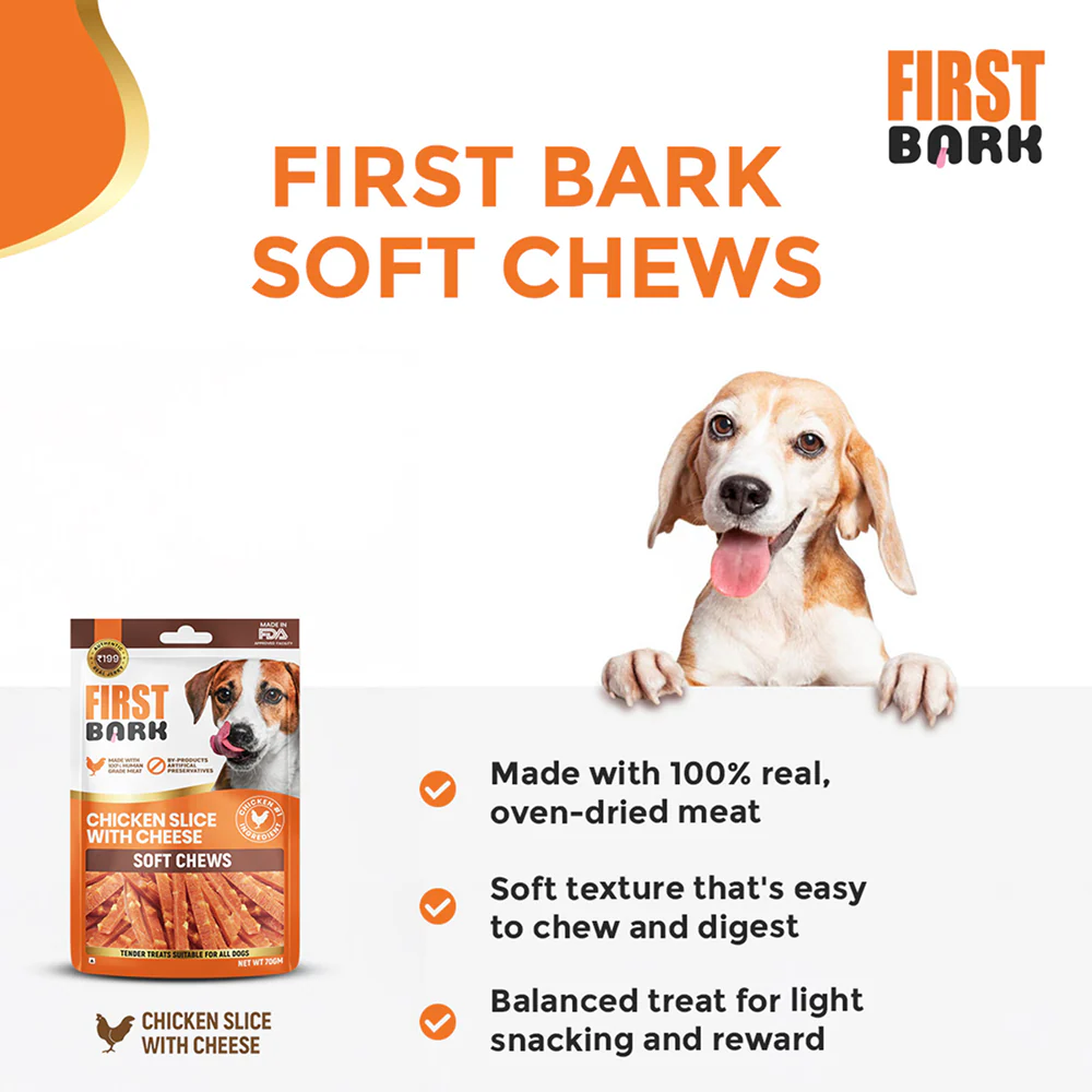 First Bark Chicken Slice with Cheese Jerky Dog Treat - Image 5