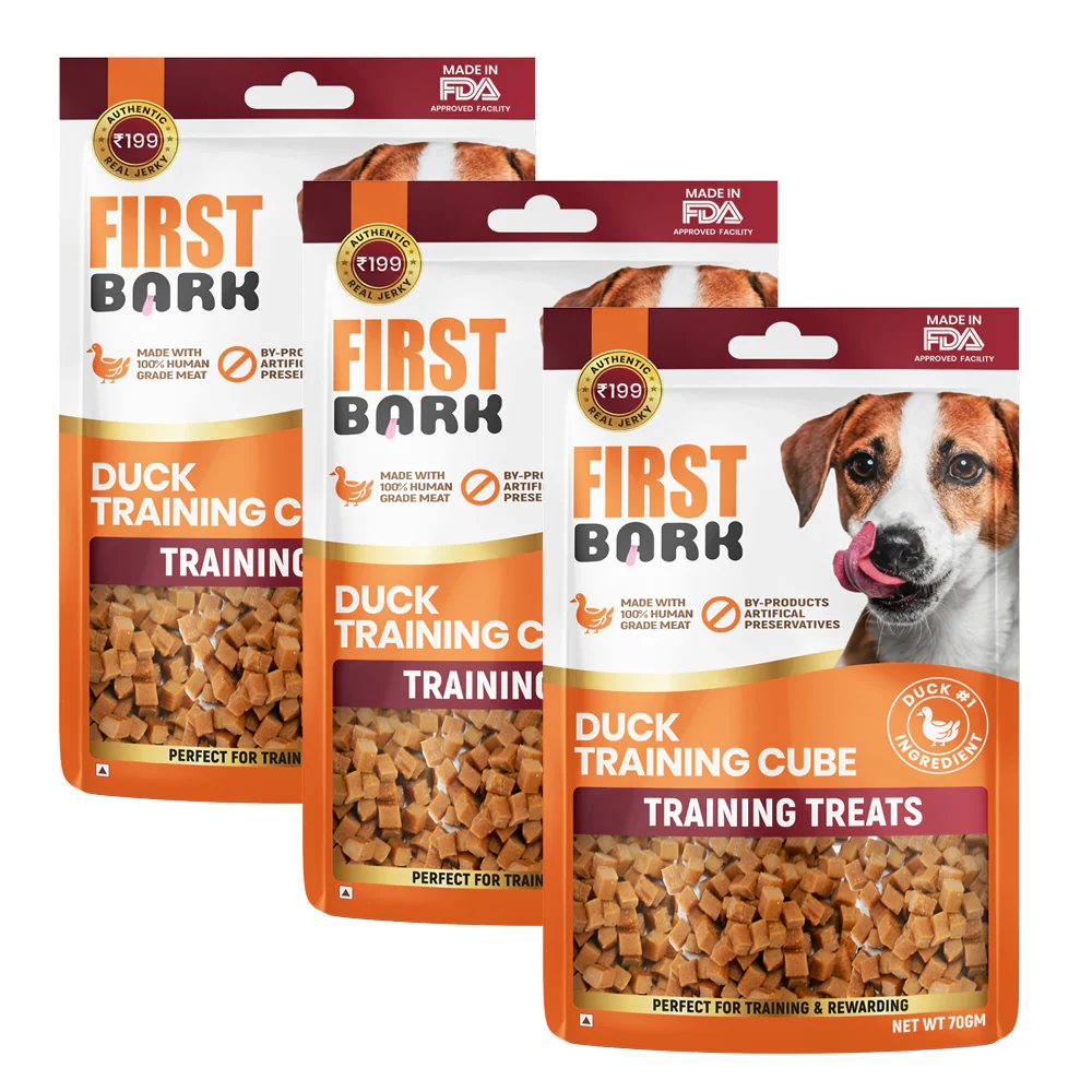 First Bark Duck Training Cubes Jerky Dog Treat - Image 2