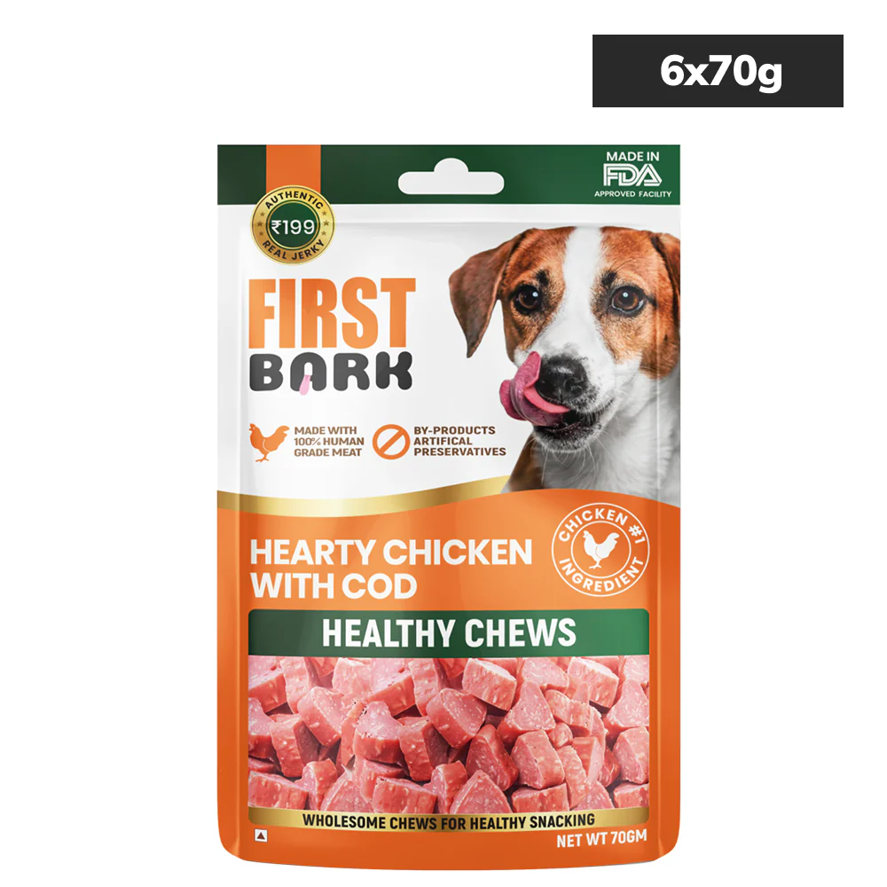 First Bark Hearty Chicken with Cod Jerky Dog Treat - Image 2