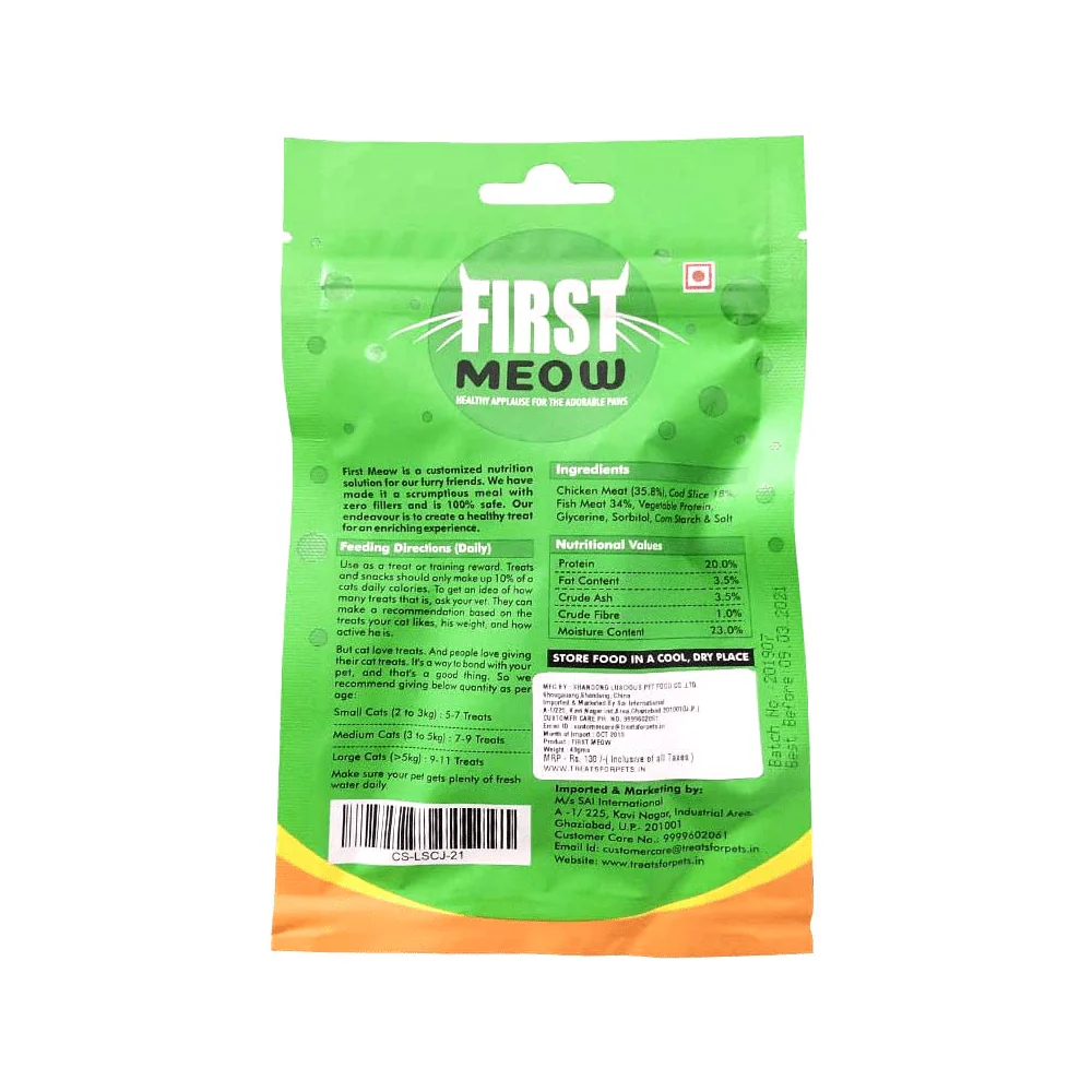 First Meow Salmon Dice and Chicken Sandwich Cat Treat Combo - Image 5