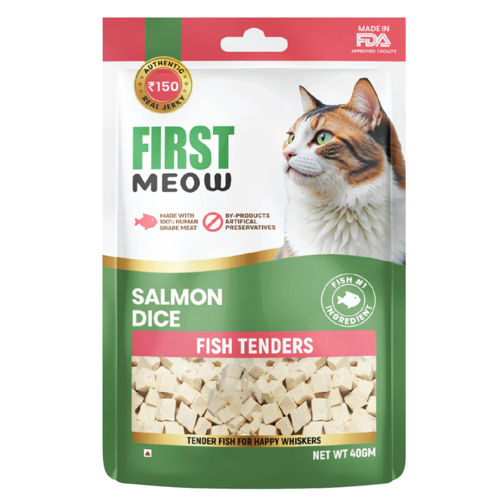 First Meow Salmon Dice Cat Treat - Image 3