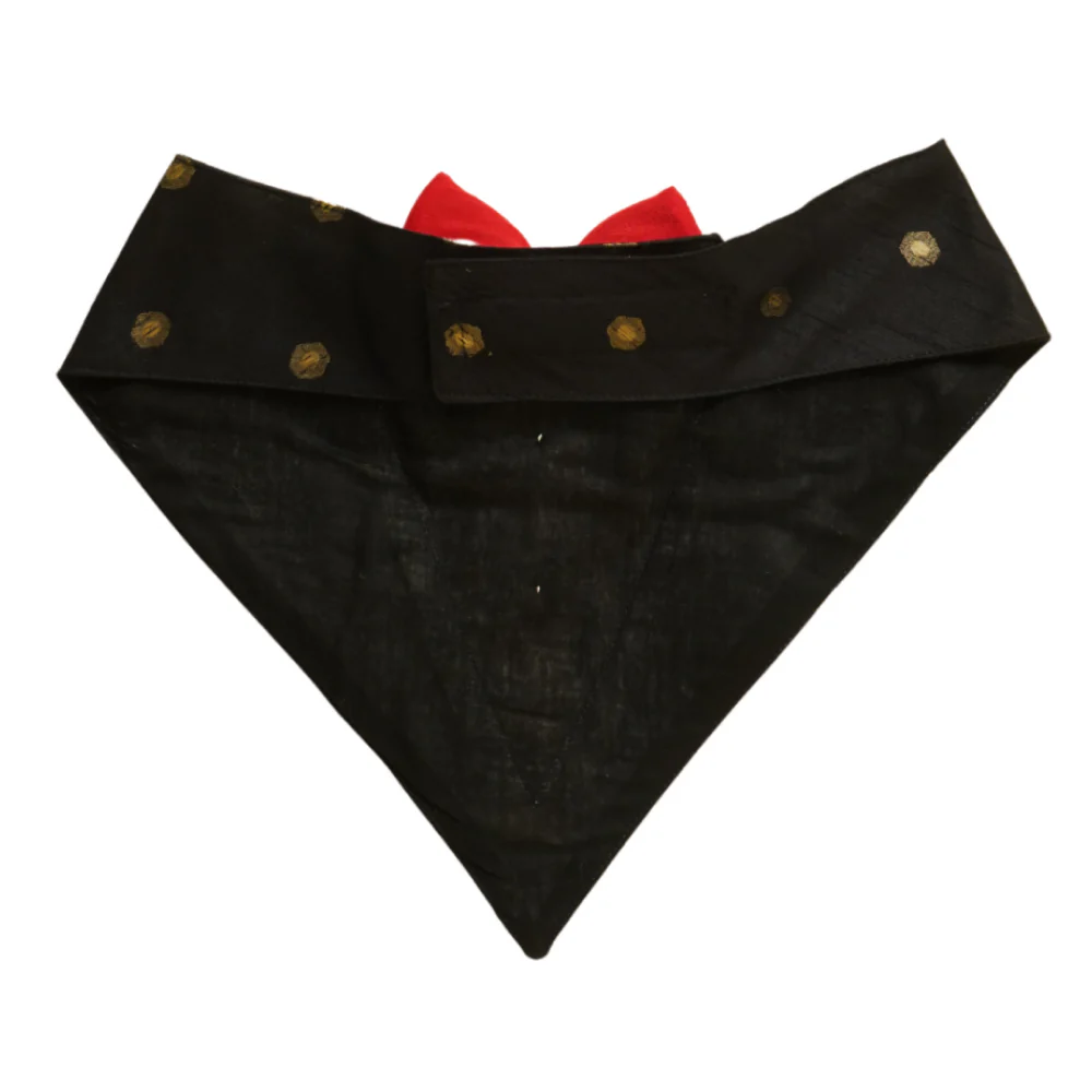 Floof & Co Silk Tux Bandana for Dogs (Black) - Image 3