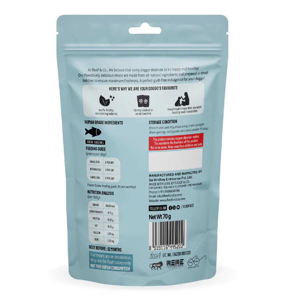 Floof & Co Snappy Sardine Snacks Dog Treats - Image 4