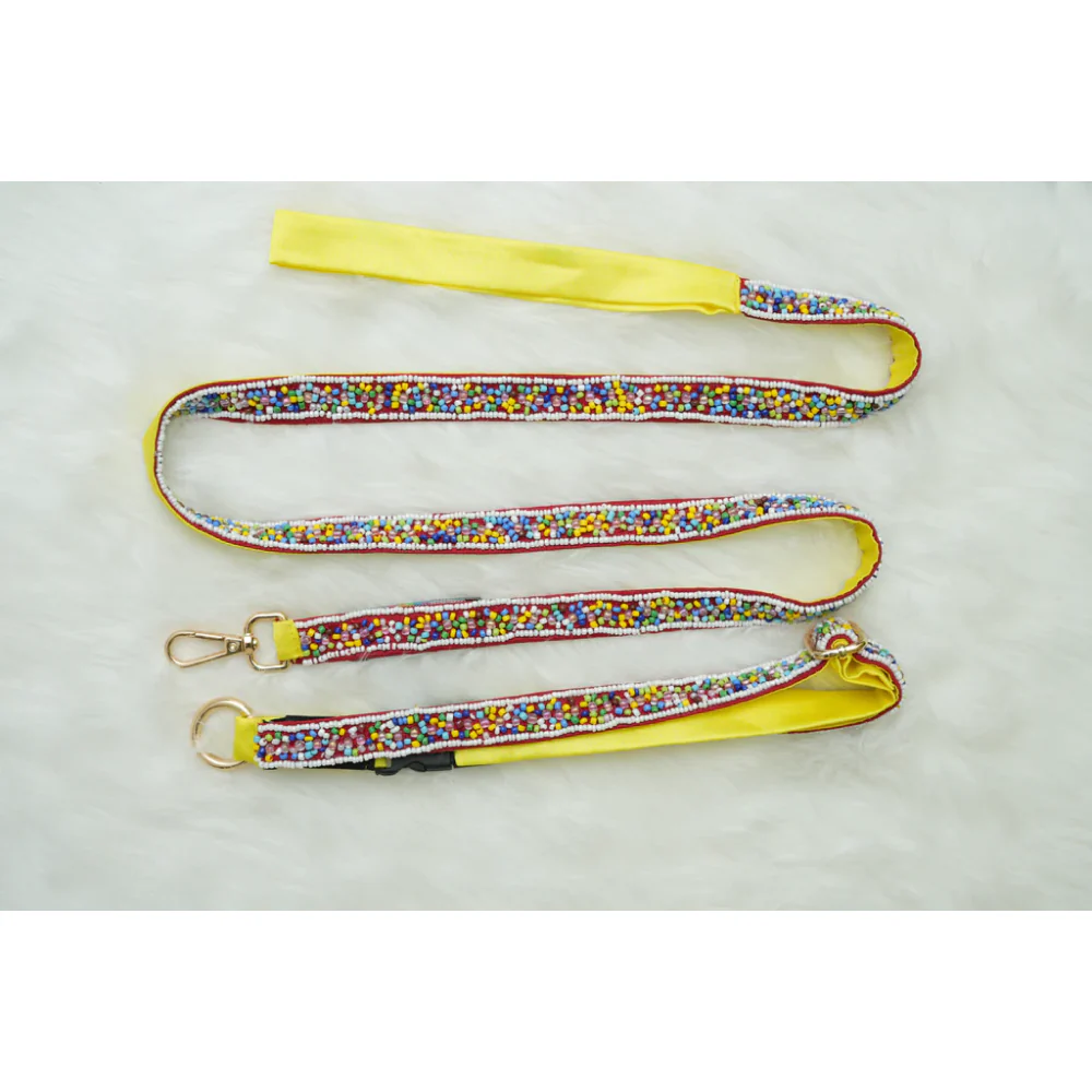 Floof & Co Sprinkles Leash & Collar (Yellow / Red) - Image 4