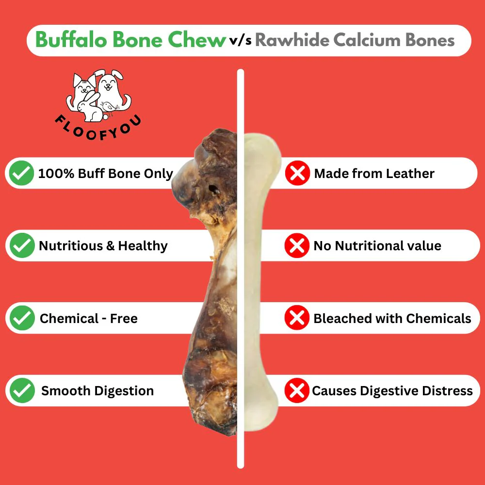 FloofYou Air Dried Buffalo Marrow Bone Chew Dog Treats - Image 4