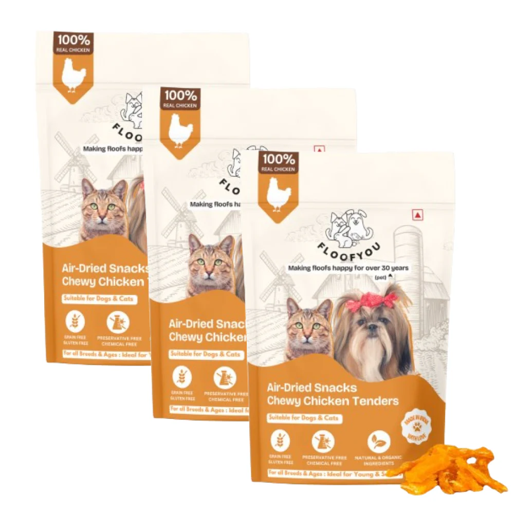 FloofYou Air Dried Chewy Chicken Tender Dogs & Cats Treat - Image 9