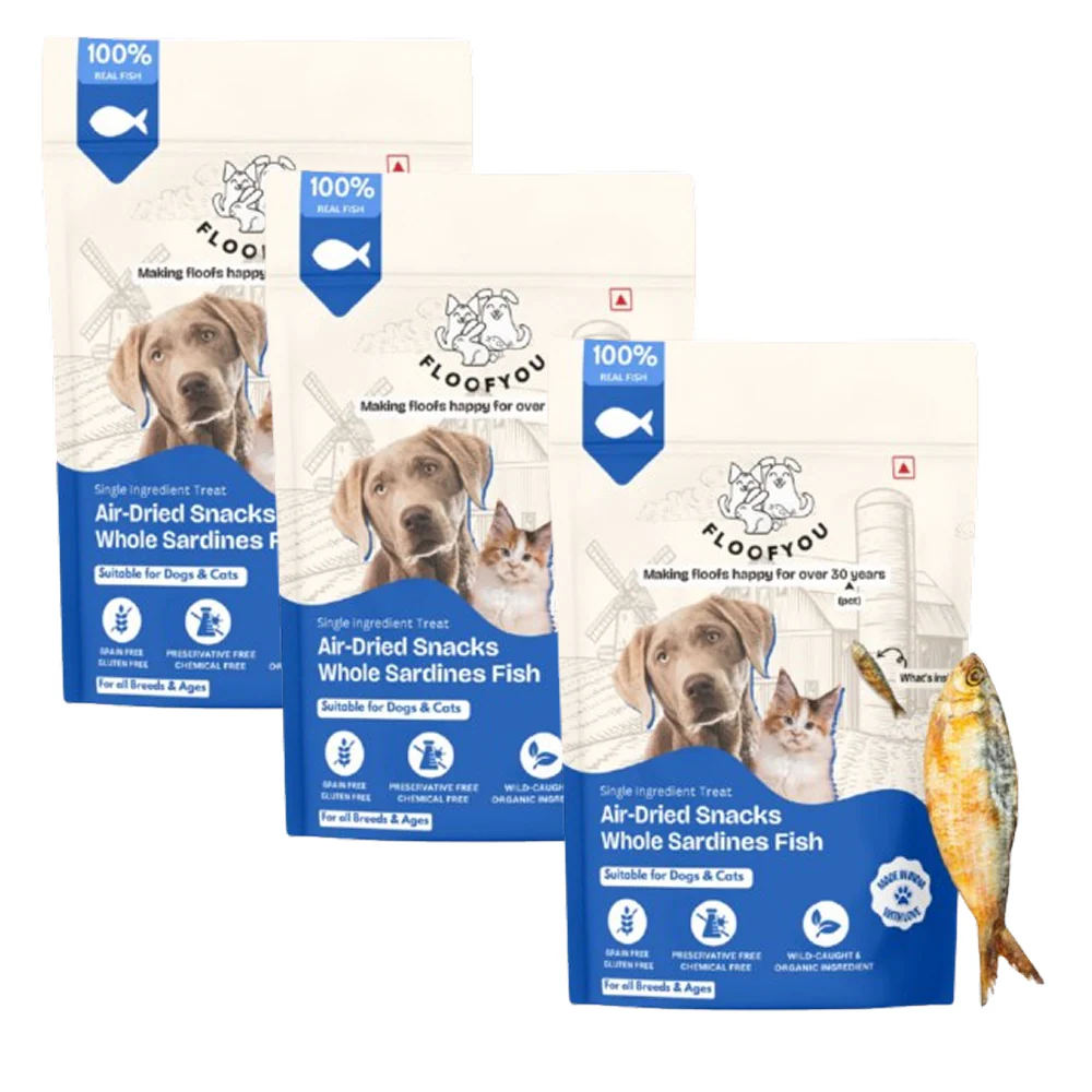 FloofYou Air Dried Whole Sardines Fish Dog & Cat Treats - Image 10