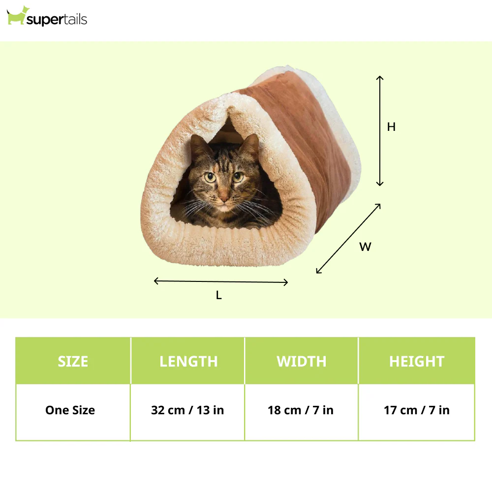 Fluffy's Kozi Pet 2 in 1 Cave Bed for Cats (Brown) - Image 2