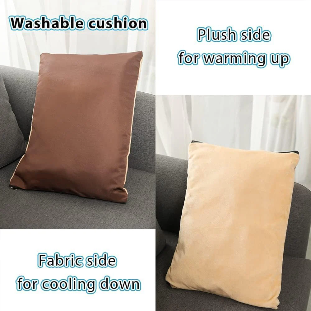Fluffy's Pawsome Igloo 2 in 1 Foldable Ultra Soft Pet House Bed for Dogs and Cats (Brown) - Image 5