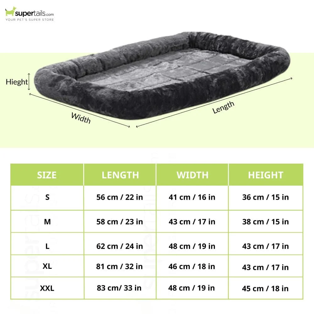 Fluffy's Luxurious Bolster Bed for Dogs and Cats (Black) - Image 2