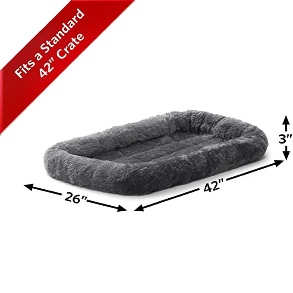 Fluffy's Luxurious Bolster Bed for Dogs and Cats (Black) - Image 3