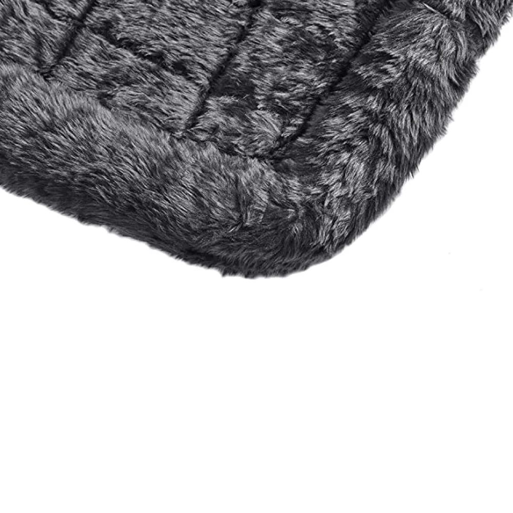 Fluffy's Luxurious Bolster Bed for Dogs and Cats (Black) - Image 4