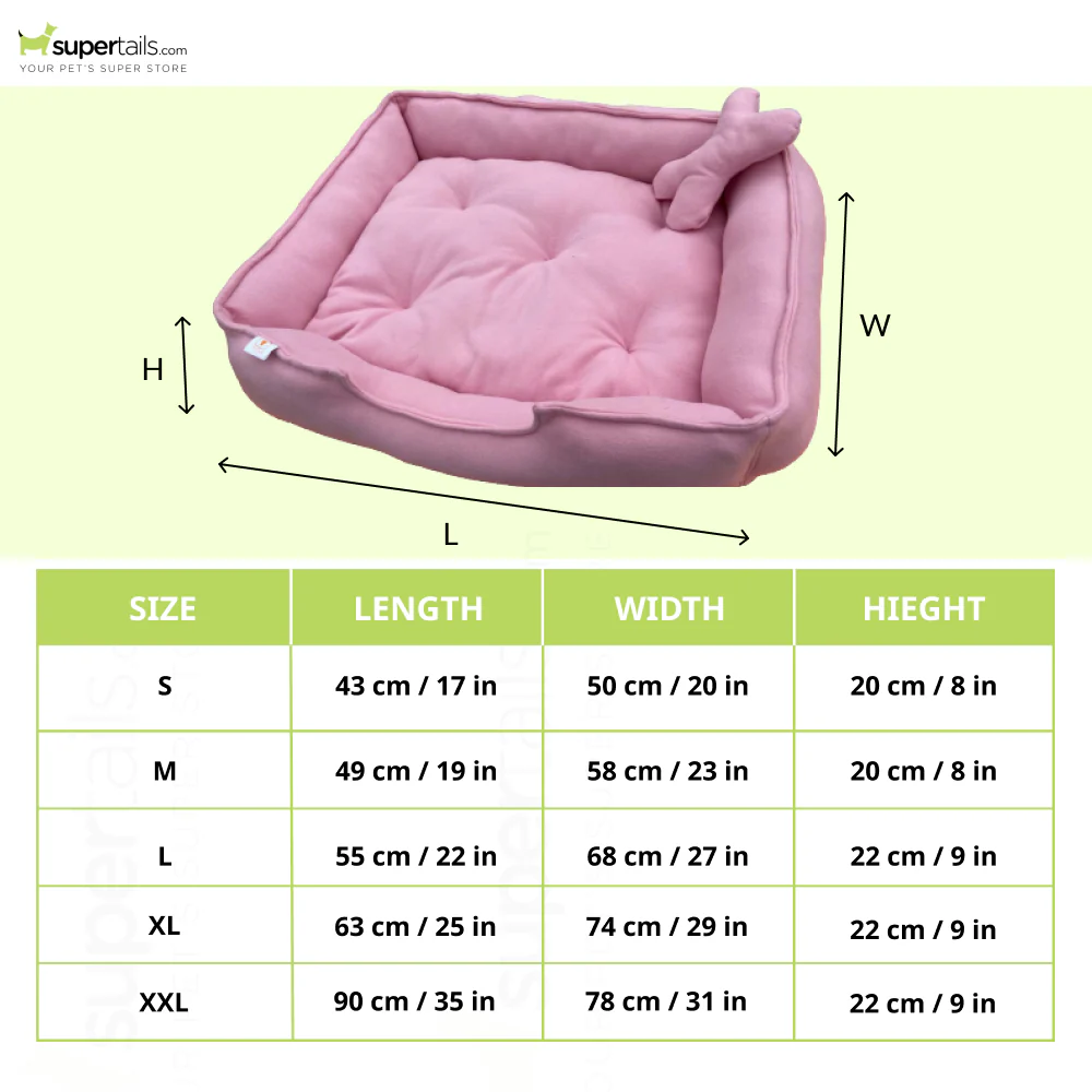 Fluffy's Luxurious Reversible Polyester Filled Bed for Dogs and Cats (Pink) - Image 2