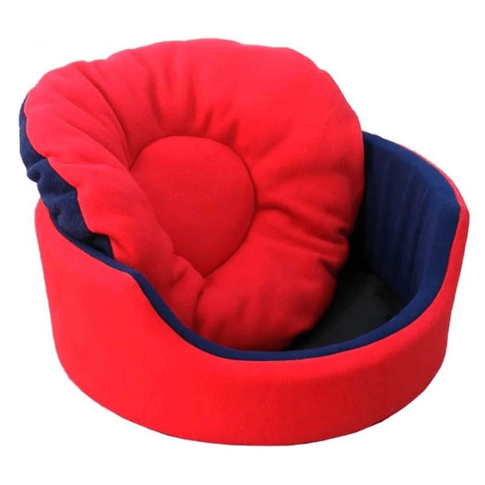 Fluffy's Pawsome Luxurious Both Side Soft Polyester Bed for Dogs and Cats (Red/Blue) - Image 6