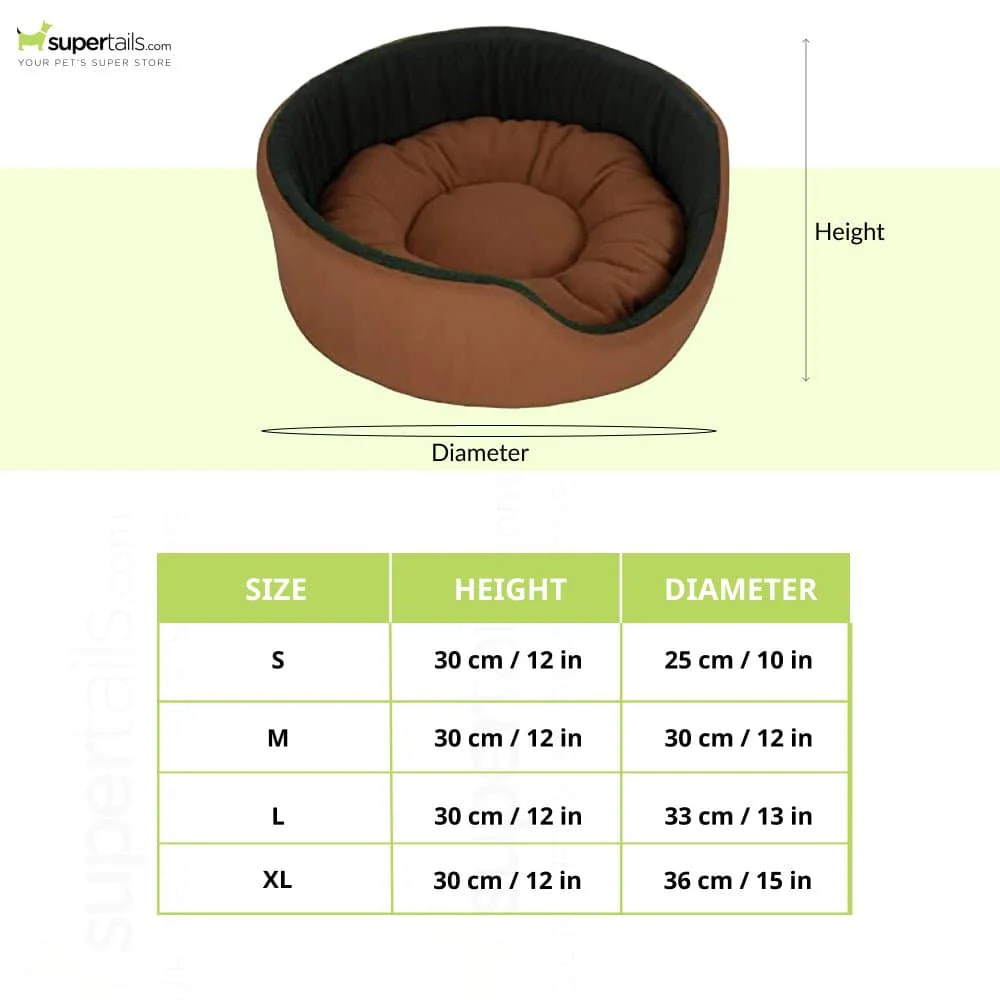 Fluffy's Pawsome Luxurious Soft Polyester Bed for Dogs and Cats (Brown) - Image 2