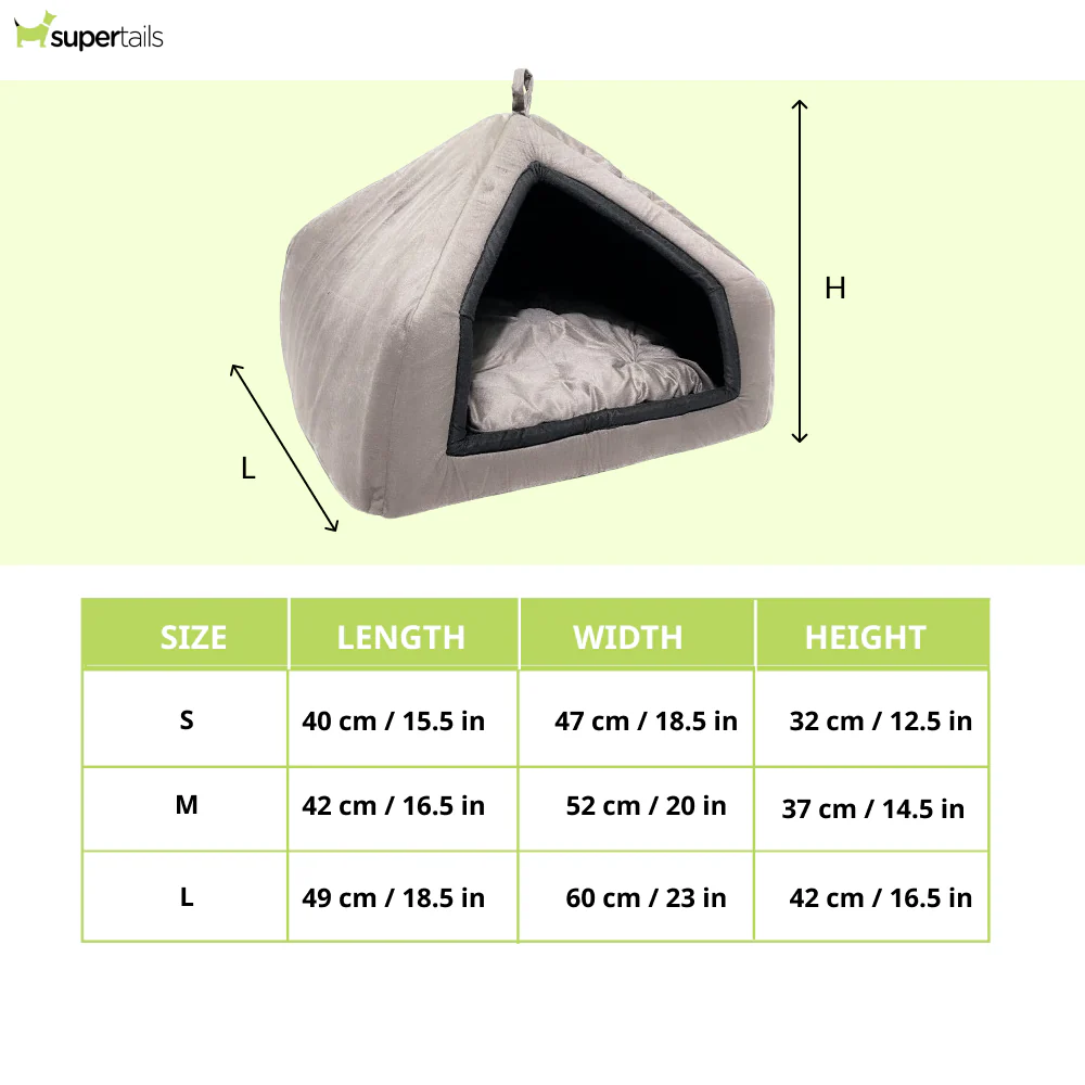 Fluffy's Pawsome Premium Soft Velvet Fabric Bed for Dogs and Cats (Grey) - Image 2