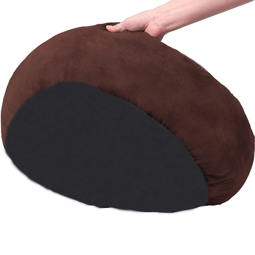 Fluffy's Pawsome Snug Style Hooded Cuddler Bed with Attached Blanket for Dogs and Cats (Brown) - Image 3