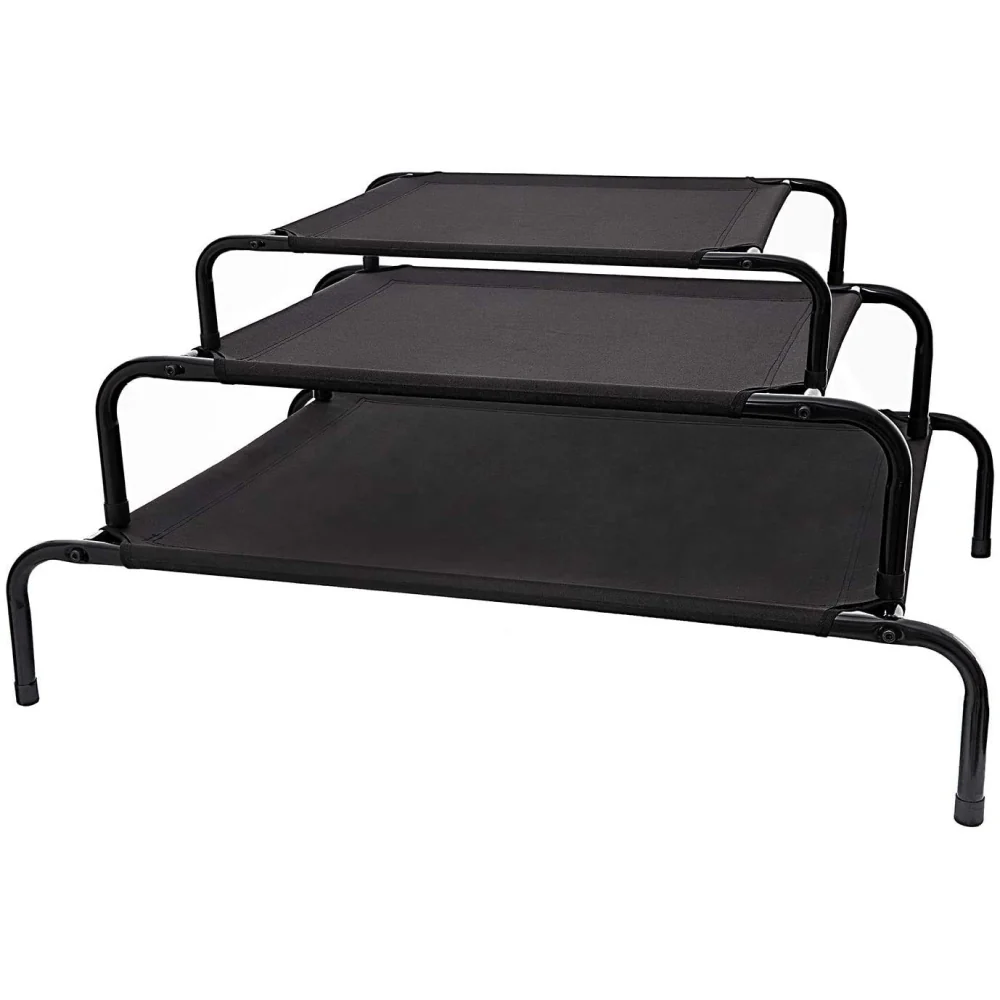 Fluffy's Pawsome Waterproof elevated Sides Camping Bed for Dogs (Grey) - Image 4