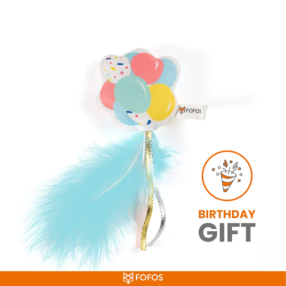 Barkbutler x Fofos Birthday Balloon Catnip Toy for Cats - Image 3