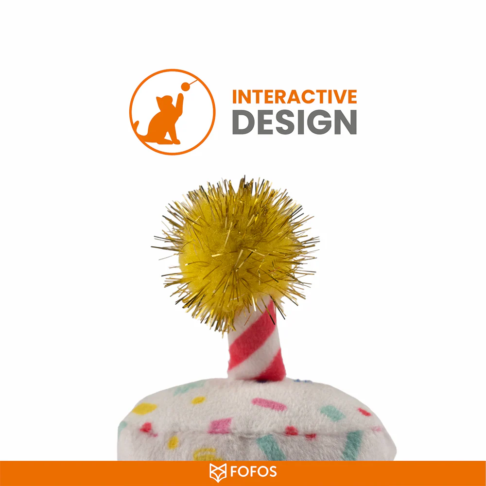 Barkbutler x Fofos Birthday Cake Catnip Toy for Cats - Image 4