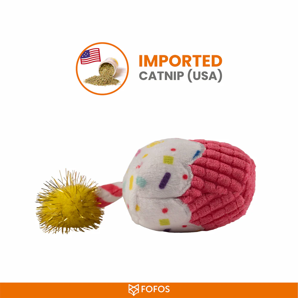 Barkbutler x Fofos Birthday Cake Catnip Toy for Cats - Image 6
