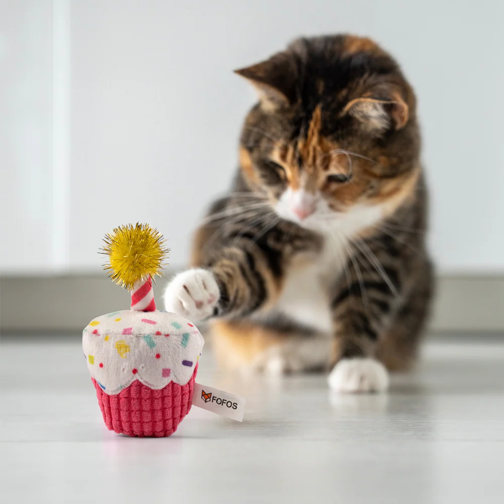 Barkbutler x Fofos Birthday Cake Catnip Toy for Cats - Image 7