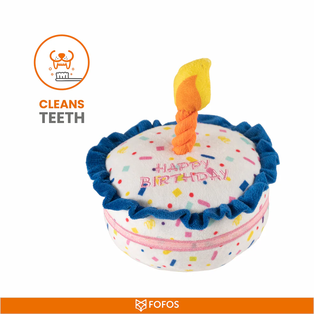 Barkbutler x Fofos Birthday Cake Plush Toy for Dogs - Image 6