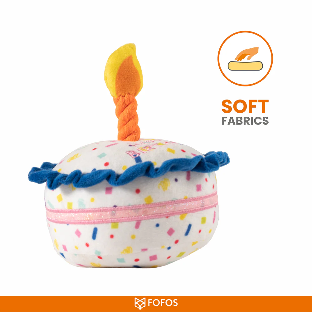 Barkbutler x Fofos Birthday Cake Plush Toy for Dogs - Image 7