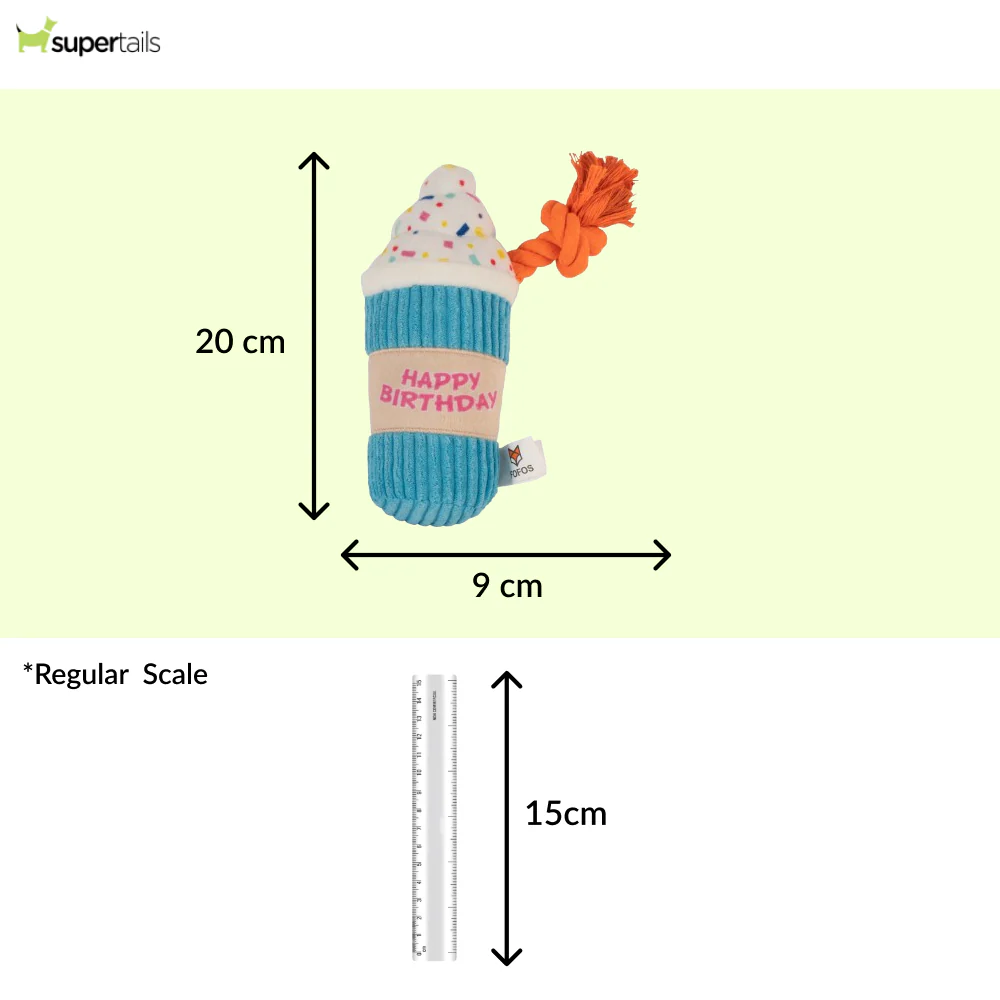 Barkbutler x Fofos Birthday Drink Plush Toy for Dogs - Image 2