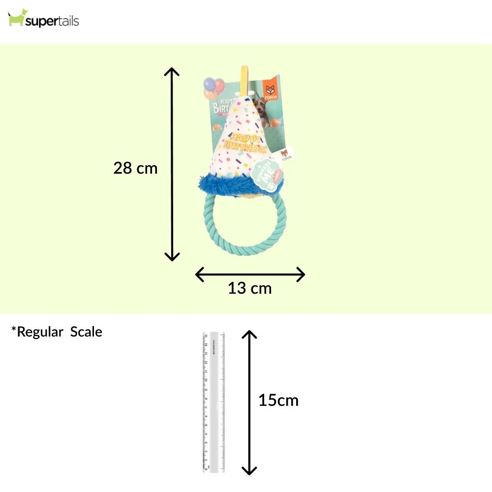 Barkbutler x Fofos Birthday Hat Plush Toy for Dogs - Image 2